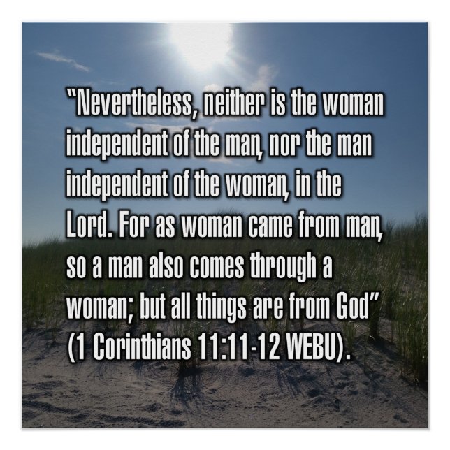Póster 1 Corintios 11:11-12 WEBU (Anverso)
