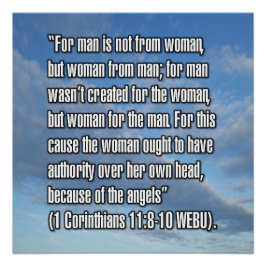 Póster 1 Corintios 11:8-10 WEBU