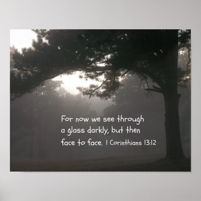 Póster 1 Corintios 13:12 (Frente)
