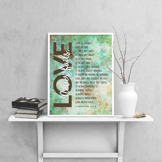 Póster 1 Corintios 13:4-8 Verso de la Biblia, Barrido de  (Subido por el creador)