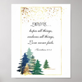 Póster 1 Corintios 13:7-8 AMOR... espera todas las cosas 