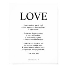 1 Corintios 13 Amor Biblia Verse Negro y Blanco