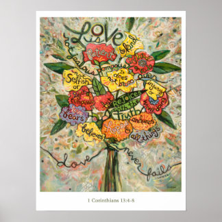 Póster 1 Corintios 13, el amor es Poster del paciente