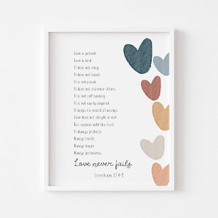 Póster 1 Corintios 13 poster de amor