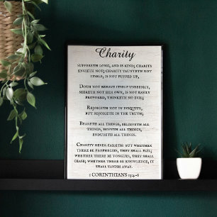 Póster 1 Corintios 13 Verso de la Biblia del rey ruso Jam