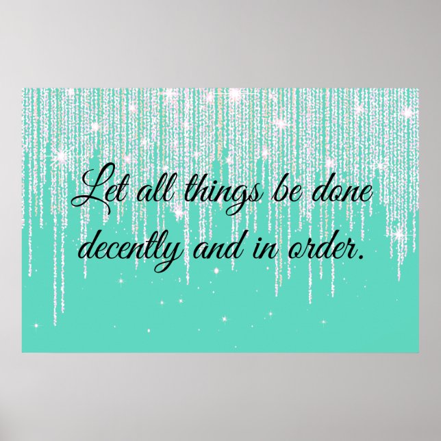 Póster 1 Corintios 14:40 (Frente)