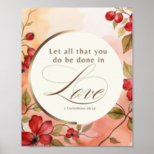 Póster 1 Corintios 16:14 Haz todo con amor