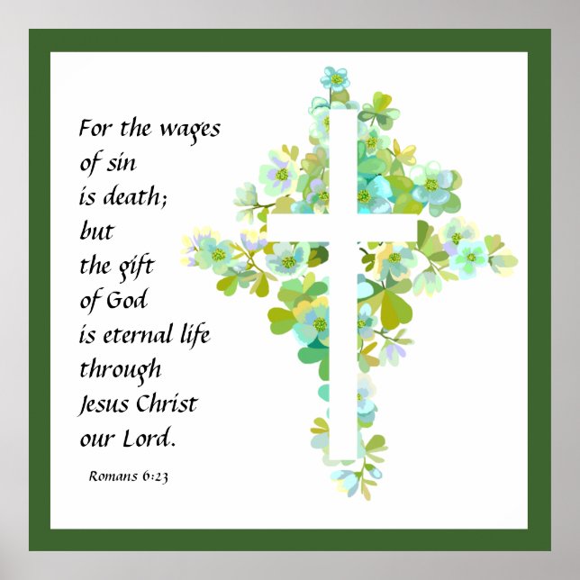 Póster 1 Corintios 1:18 (Frente)