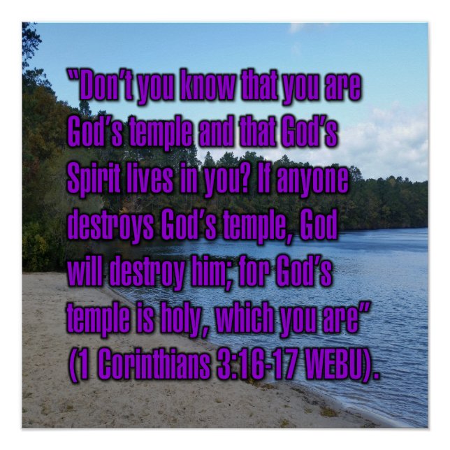 Póster 1 Corintios 3:16-17 WEBU (Anverso)