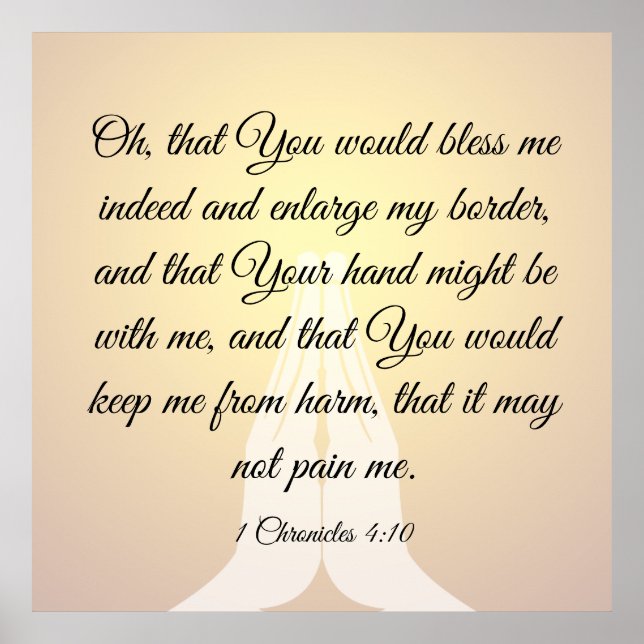 Póster 1 Crónicas 4:10 (Frente)