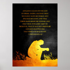 Póster 1 Crónicas 4:10 Verso de la Biblia