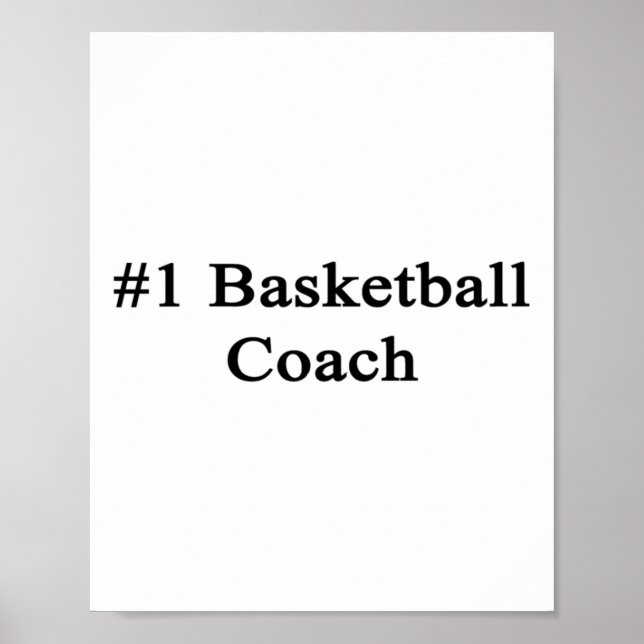 Póster #1 entrenador de baloncesto (Frente)
