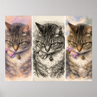 Póster 1 Estado de ánimo + 3 Vibraciones = Purrfección To