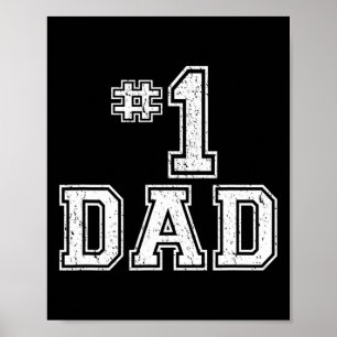 Póster #1 Estilo de cosecha del Día del Padre número uno