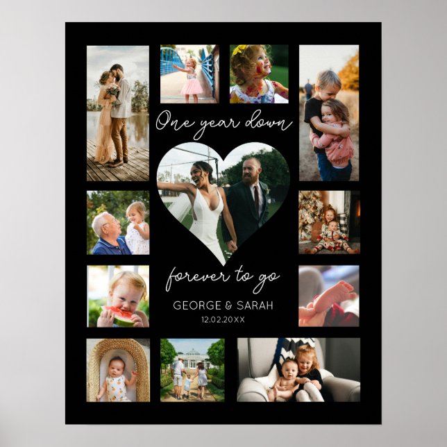 Póster 1 foto del aniversario 1 año antes de que se vaya (Frente)