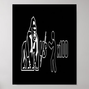 Póster 1 Gorila de Espalda Plateada vs 100 Humanos_3