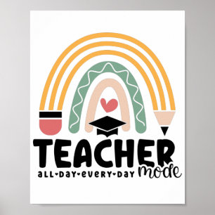 Póster 1- Gracioso regalo docente en modo docente para pr