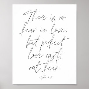 Póster 1 John 4:18 Script