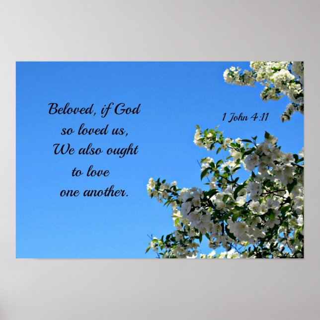 Póster 1 Juan 4:11 Amado si Dios nos amara... (Frente)