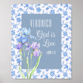 Póster 1 Juan 4:16 Dios Es Amor – Cristiana Personalizada