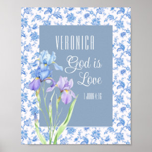Póster 1 Juan 4:16 Dios Es Amor – Cristiana Personalizada