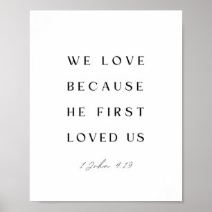 Póster 1 Juan 4:19 Nosotros amamos porque Él nos amó prim