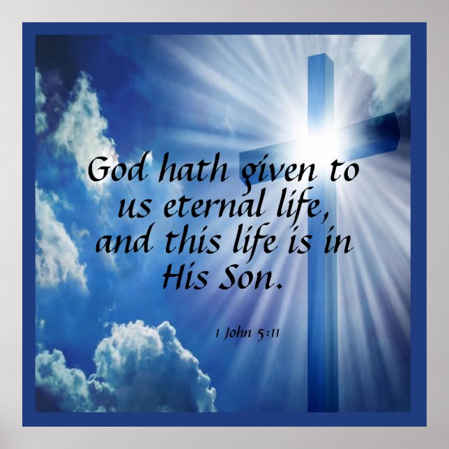 Póster 1 Juan 5:11 (Frente)