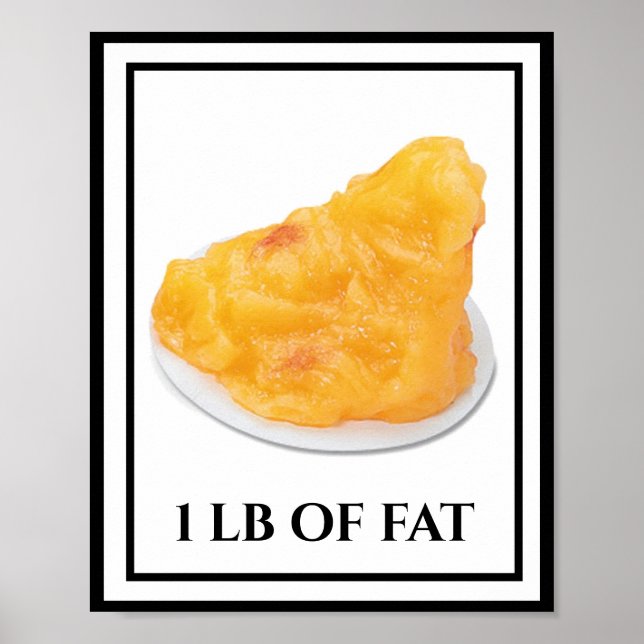 Póster 1 LB de la Dieta de Motivación de la Grasa (Frente)