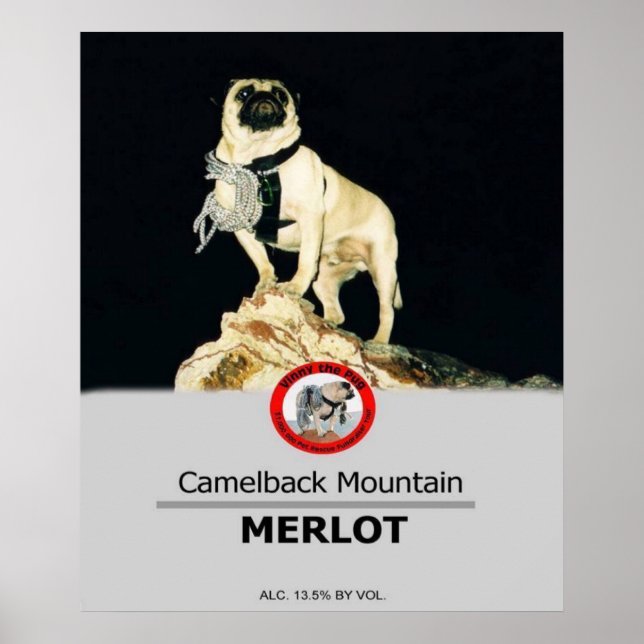 Póster 1 Lt. Vincent Thomas Pugs Private Label Wine Poste (Frente)