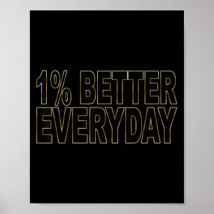 Póster 1% Mejor Cada Día - Cita Motivacional