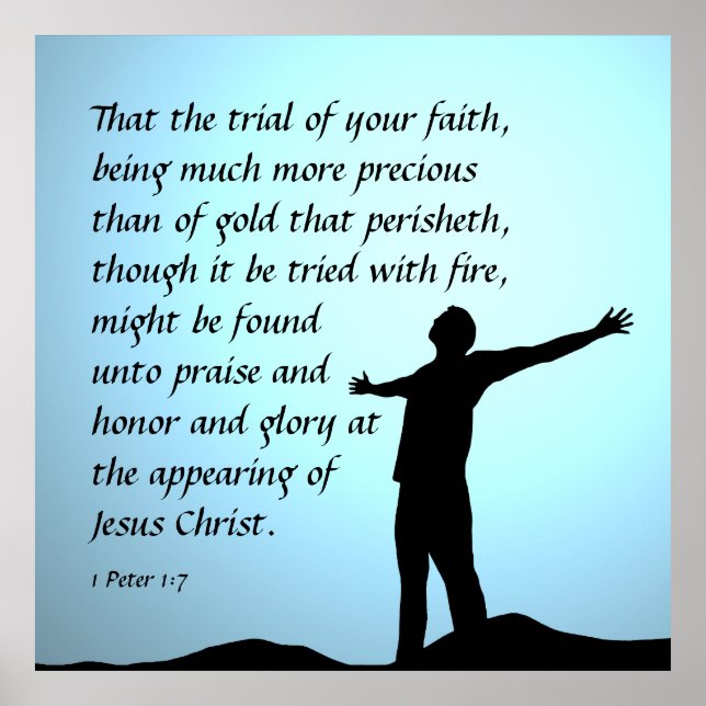 Póster 1 Pedro 1:7 (Frente)