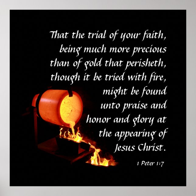 Póster 1 Pedro 1:7 (Frente)