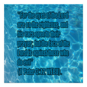 Póster 1 Pedro 3:12 WEBU