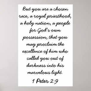 Póster 1 Peter 2:9 Poster