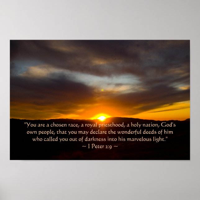 Póster 1 Peter 2:9 Poster (Frente)