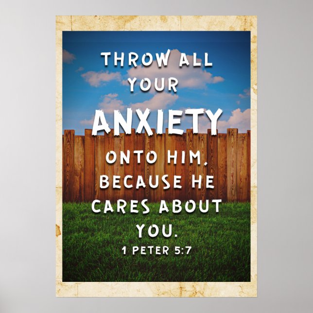 Póster 1 peter 5:7 (Frente)