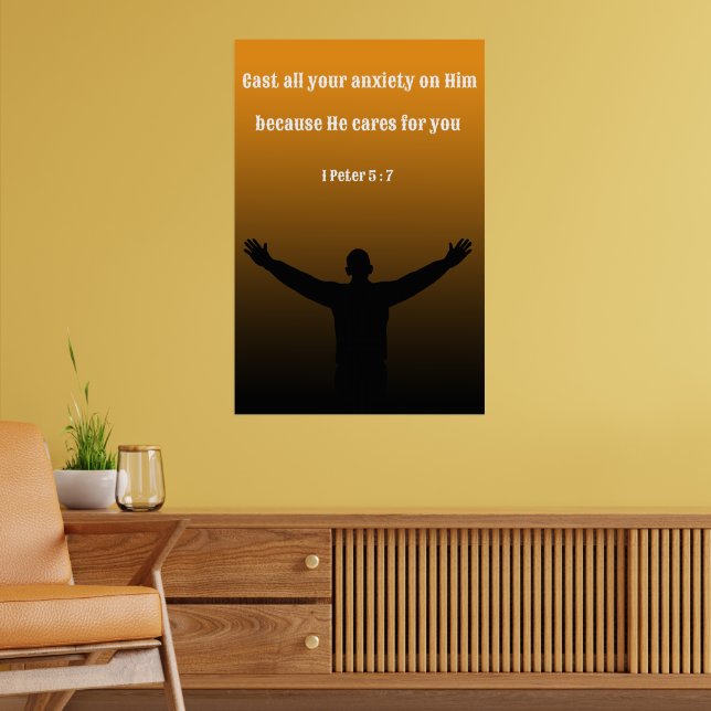 Póster 1 Peter 5:7 Fomento de la versación de la biblia (Salón 2)