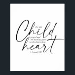 Póster 1 Samuel 1:27 dos tipos de letra<br><div class="desc">Por este niño he rezado y el Señor me ha dado los deseos de mi corazón. -1 Samuel 1:27 de doble fuente</div>