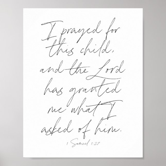 Póster 1 Samuel 1:27 Script (Frente)