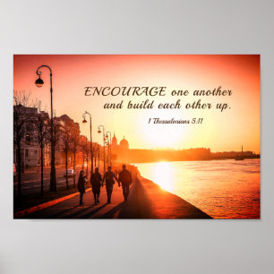 Póster 1 Tesalónica 5:11 Alentarse mutuamente