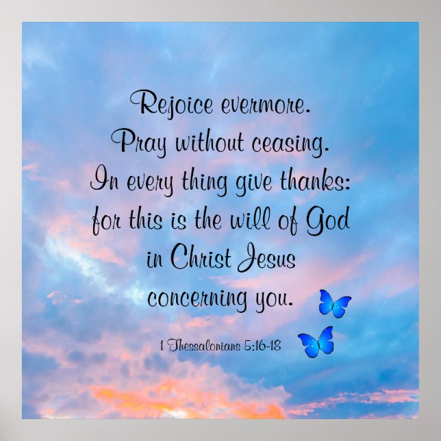 Póster 1 Tesalónica 5:16-18 (Frente)