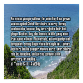Póster 1 Timoteo 5:11-14 WEBU