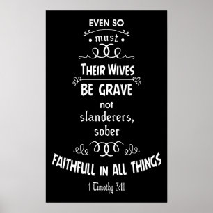 Póster 1 Timothy 3:11 Poster