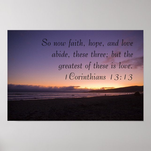 Póster 1Corinthians 13:13 (Frente)