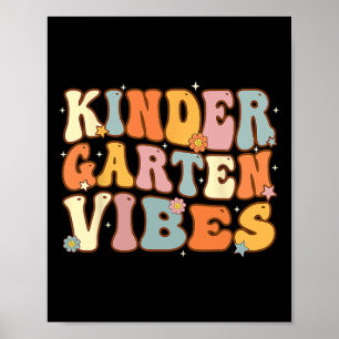 Póster 1er Día De Escuela Vibraciones De Kinder Estudiant