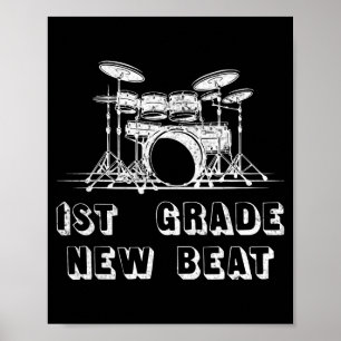 Póster 1er grado nueva música de ritmo y tonto amante de 