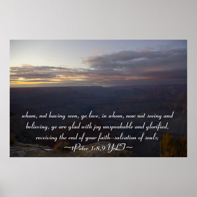 Póster 1Peter 1:8,9 (Frente)
