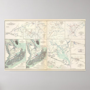 Póster 1r Ejército del cuerpo de Virginia Secessionville