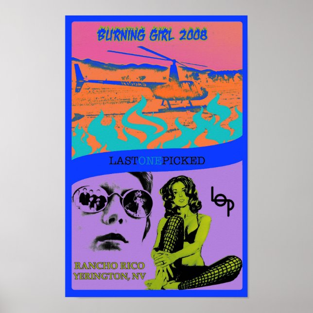 Póster 1st Annual Burning Girl 2008 Poster (Frente)