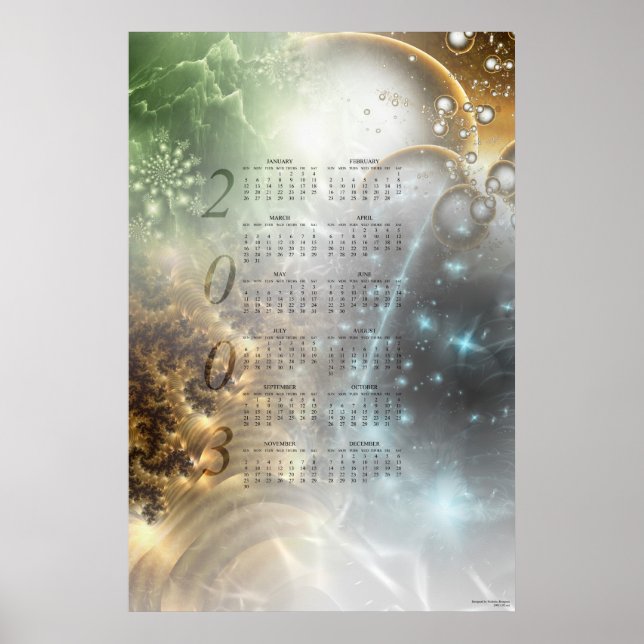 Póster 2003 Fractal Calendar (Frente)